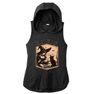 Beware Cat Ladies Vote Too Kamala Harris Halloween Witch Ladies PosiCharge Tri-Blend Wicking Draft Hoodie Tank