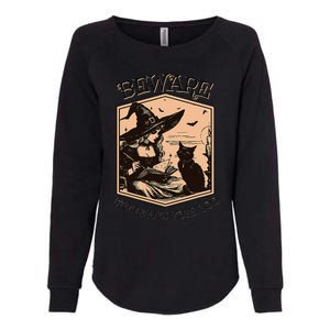 Beware Cat Ladies Vote Too Kamala Harris Halloween Witch Womens California Wash Sweatshirt