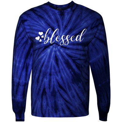 Blessed Cute Love Hearts Tie-Dye Long Sleeve Shirt