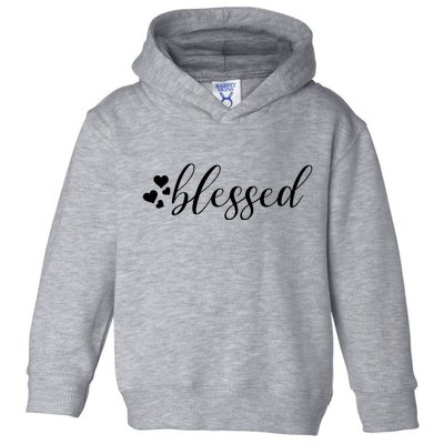 Blessed Cute Love Hearts Toddler Hoodie