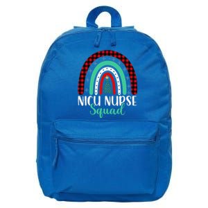 Boho Christmas Leopard Rainbow NICU Nurse Squad Nursing 16 in Basic Backpack