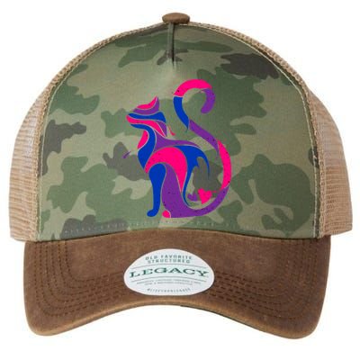 Bisexual Cat Lgbt Ally Support Cat Lover Pride Month Funny Gift Legacy Tie Dye Trucker Hat