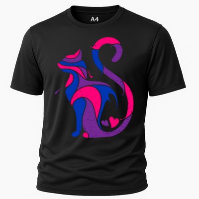 Bisexual Cat Lgbt Ally Support Cat Lover Pride Month Funny Gift Performance Shirt