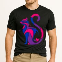 Bisexual Cat Lgbt Ally Support Cat Lover Pride Month Funny Gift Cooling Performance Crew T-Shirt