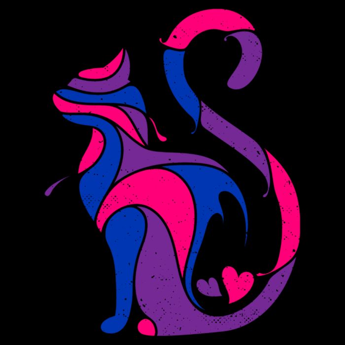 Bisexual Cat Lgbt Ally Support Cat Lover Pride Month Funny Gift Cooling Performance Crew T-Shirt