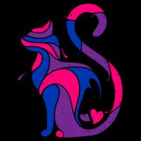Bisexual Cat Lgbt Ally Support Cat Lover Pride Month Funny Gift Drawstring Bag
