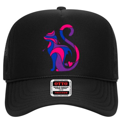 Bisexual Cat Lgbt Ally Support Cat Lover Pride Month Funny Gift Trucker Hat