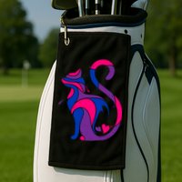 Bisexual Cat Lgbt Ally Support Cat Lover Pride Month Funny Gift Golf Towel