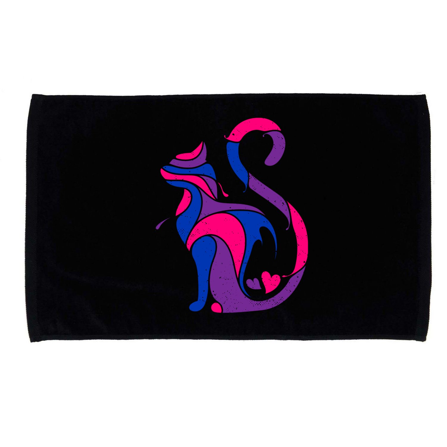 Bisexual Cat Lgbt Ally Support Cat Lover Pride Month Funny Gift Microfiber Hand Towel