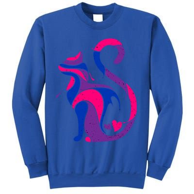 Bisexual Cat Lgbt Ally Support Cat Lover Pride Month Funny Gift Sweatshirt