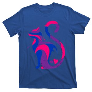 Bisexual Cat Lgbt Ally Support Cat Lover Pride Month Funny Gift T-Shirt