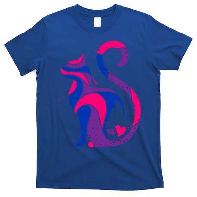 Bisexual Cat Lgbt Ally Support Cat Lover Pride Month Funny Gift T-Shirt