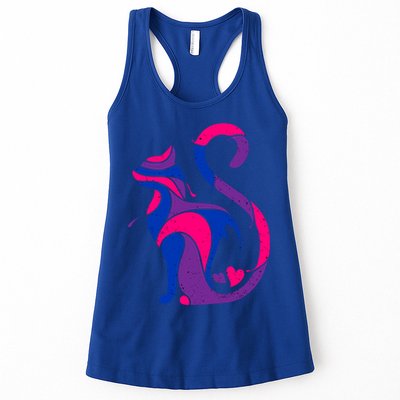 Bisexual Cat Lgbt Ally Support Cat Lover Pride Month Funny Gift Womens Tank Top