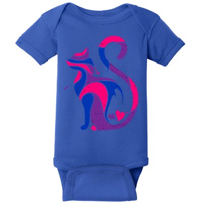 Bisexual Cat Lgbt Ally Support Cat Lover Pride Month Funny Gift Baby Bodysuit