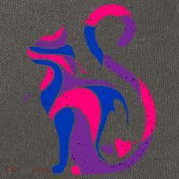 Bisexual Cat Lgbt Ally Support Cat Lover Pride Month Funny Gift Cotton Canvas Backpack