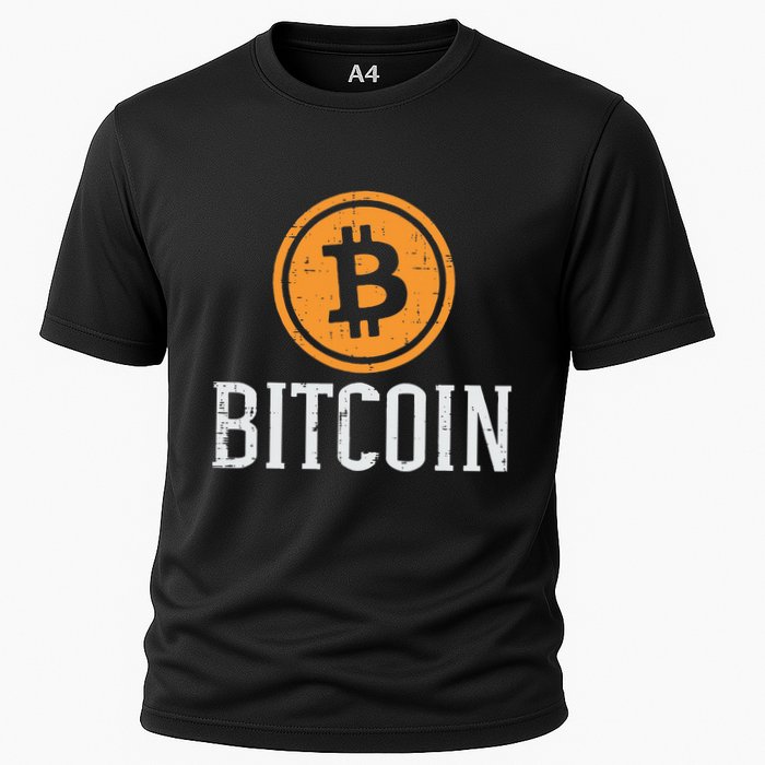 Bitcoin Coin Logo Btc Cyrpto Cryptocurrency Trader Women Cooling Performance Crew T-Shirt
