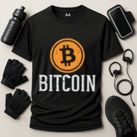 Bitcoin Coin Logo Btc Cyrpto Cryptocurrency Trader Women Cooling Performance Crew T-Shirt