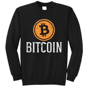 Bitcoin Coin Logo Btc Cyrpto Cryptocurrency Trader Women Sweatshirt