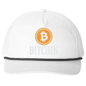 Bitcoin Coin Logo Btc Cyrpto Cryptocurrency Trader Women Snapback Five-Panel Rope Hat