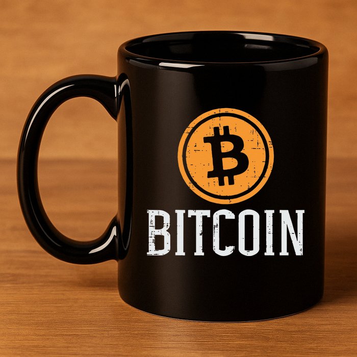 Bitcoin Coin Logo Btc Cyrpto Cryptocurrency Trader Women 11oz C Handle Ceramic Mug