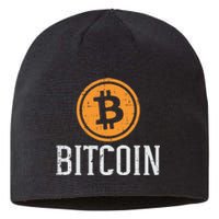 Bitcoin Coin Logo Btc Cyrpto Cryptocurrency Trader Women Sustainable Beanie