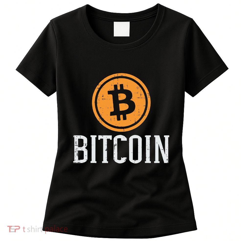Bitcoin Coin Logo Btc Cyrpto Cryptocurrency Trader Women Womens T-Shirt