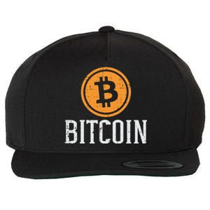 Bitcoin Coin Logo Btc Cyrpto Cryptocurrency Trader Women Wool Snapback Cap