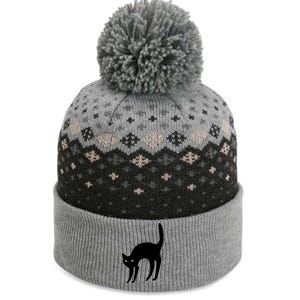 Black Cat Lover Gift The Baniff Cuffed Pom Beanie