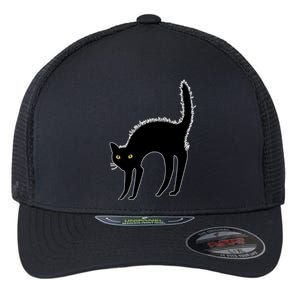 Black Cat Lover Gift Flexfit Unipanel Trucker Cap