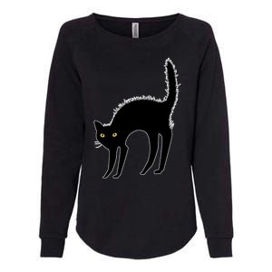 Black Cat Lover Gift Womens California Wash Sweatshirt