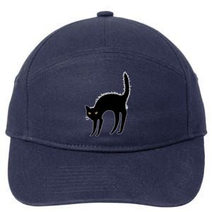 Black Cat Lover Gift 7-Panel Snapback Hat