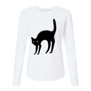 Black Cat Lover Gift Womens Cotton Relaxed Long Sleeve T-Shirt