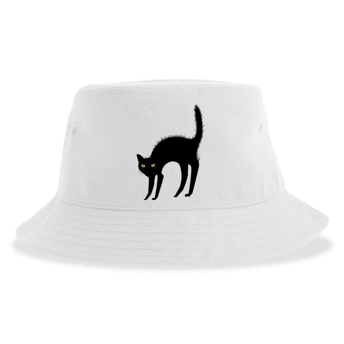 Black Cat Lover Gift Sustainable Bucket Hat