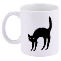 Black Cat Lover Gift 11oz C Handle Ceramic Mug