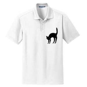 Black Cat Lover Gift Dry Zone Grid Polo