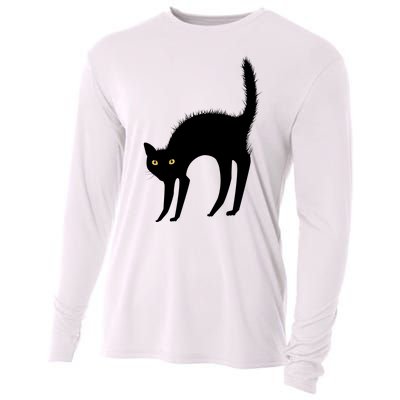 Black Cat Lover Gift Cooling Performance Long Sleeve Crew