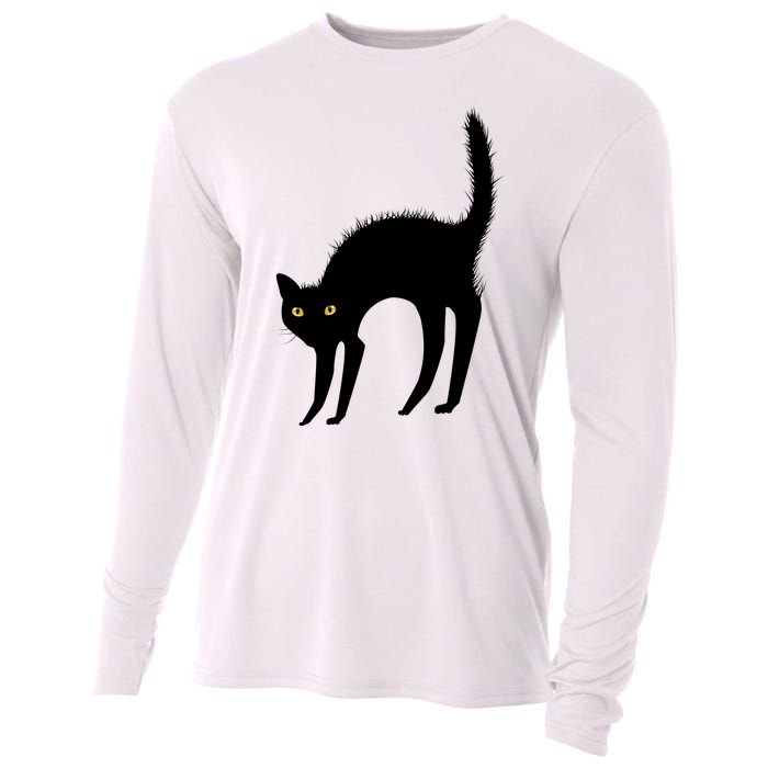 Black Cat Lover Gift Cooling Performance Long Sleeve Crew