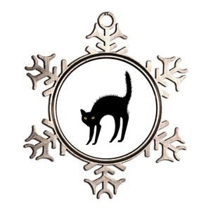 Black Cat Lover Gift Metallic Star Ornament