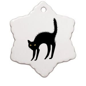 Black Cat Lover Gift Ceramic Star Ornament