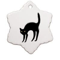 Black Cat Lover Gift Ceramic Star Ornament