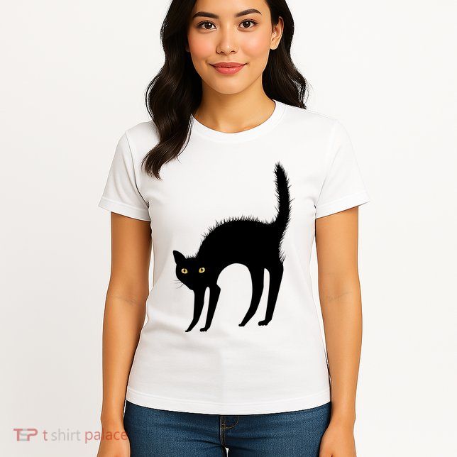 Black Cat Lover Gift Womens T-Shirt