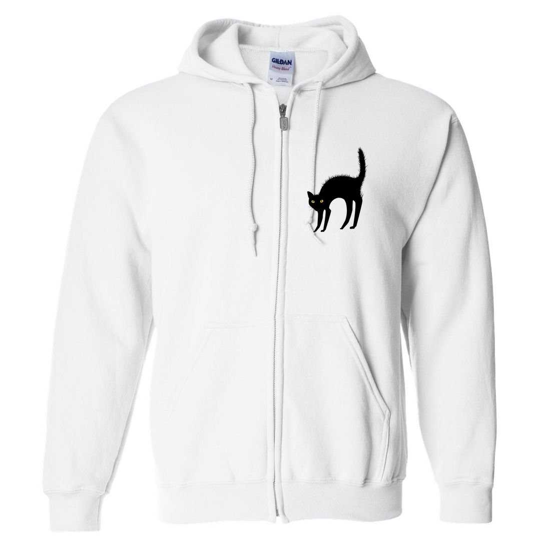 Black Cat Lover Gift Full Zip Hoodie