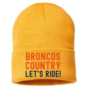 Broncos Country LetS Ride! Sports Team Fans Sustainable Knit Beanie