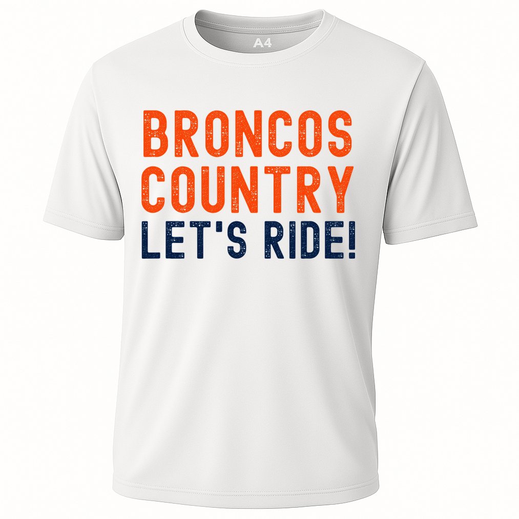 Broncos Country LetS Ride! Sports Team Fans Cooling Performance Crew T-Shirt