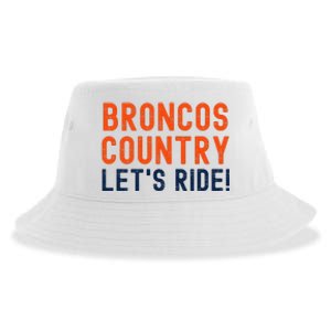 Broncos Country LetS Ride! Sports Team Fans Sustainable Bucket Hat