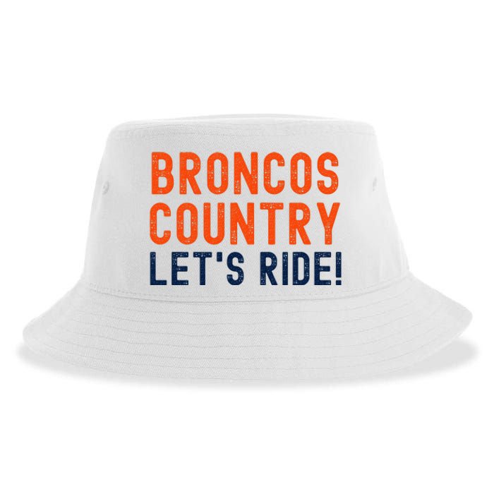 Broncos Country LetS Ride! Sports Team Fans Sustainable Bucket Hat