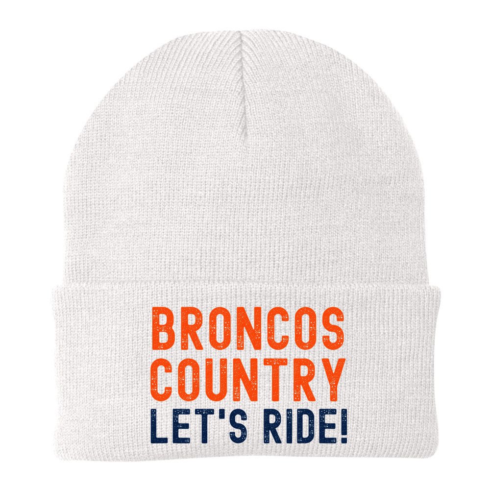 Broncos Country LetS Ride! Sports Team Fans Beanie