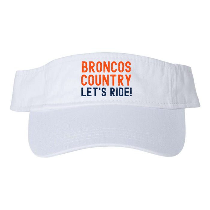 Broncos Country LetS Ride! Sports Team Fans Valucap Bio-Washed Visor