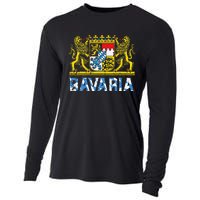 Bavaria Crest Lion Vintage German Oktoberfest Cooling Performance Long Sleeve Crew