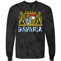 Bavaria Crest Lion Vintage German Oktoberfest Tie-Dye Long Sleeve Shirt